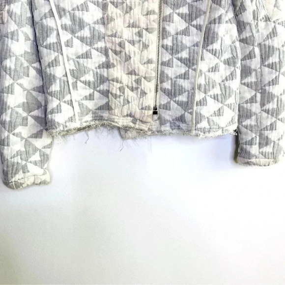 IRO Otavia textured quilted knit zip biker jacket multi Size 38 Size M - Picture 8 of 11